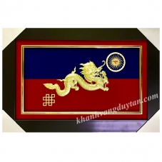 Cờ Truyền Thừa Drukpa - Khánh vàng 24k